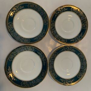 Vintage Royal Doulton Carlyle Set Of 4 Saucers Fine Bone China Made In England